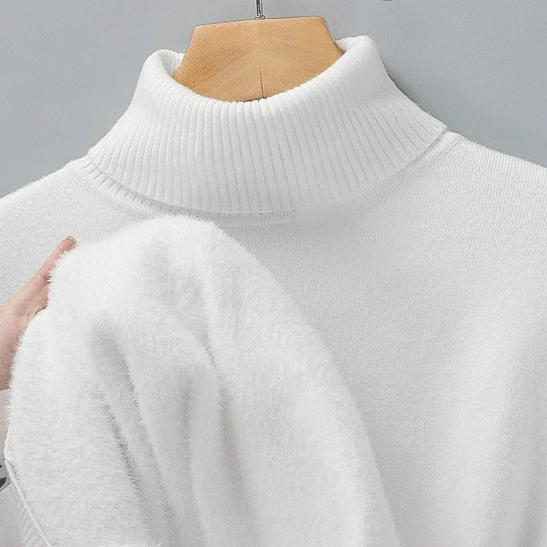 Men's Merino Wool Slim-Fit Turtleneck Knitted Jumper