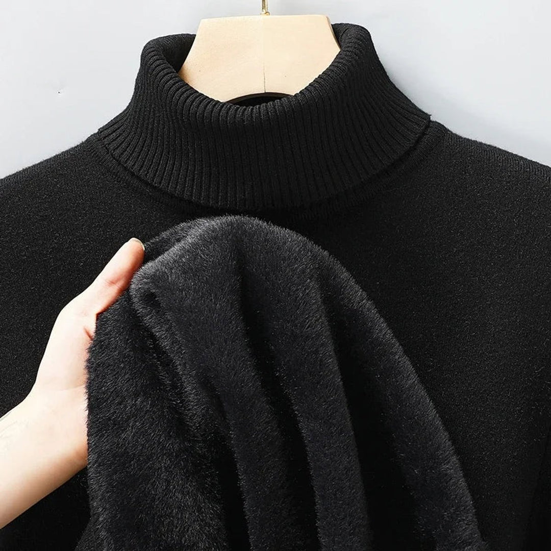 Men's Merino Wool Slim-Fit Turtleneck Knitted Jumper