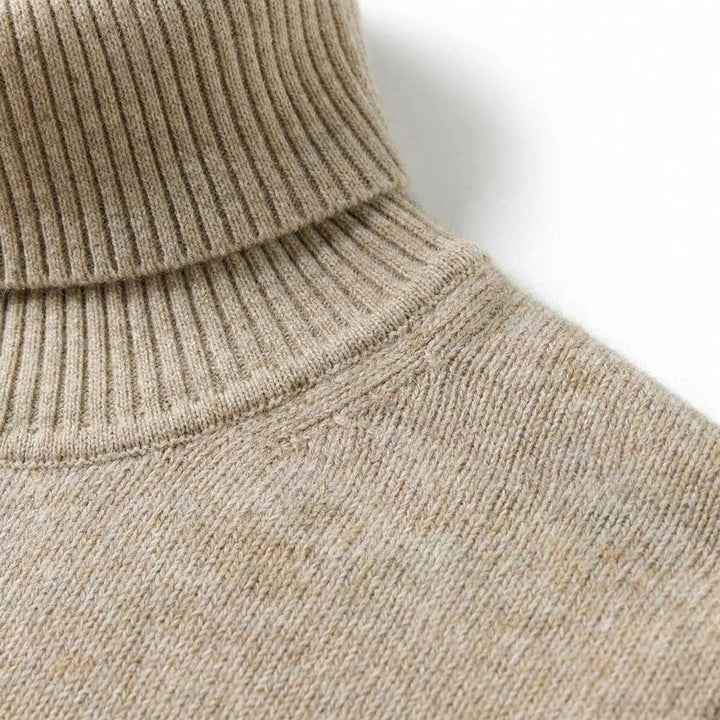 Men's Merino Wool Turtleneck Knitted Jumper Lightweight