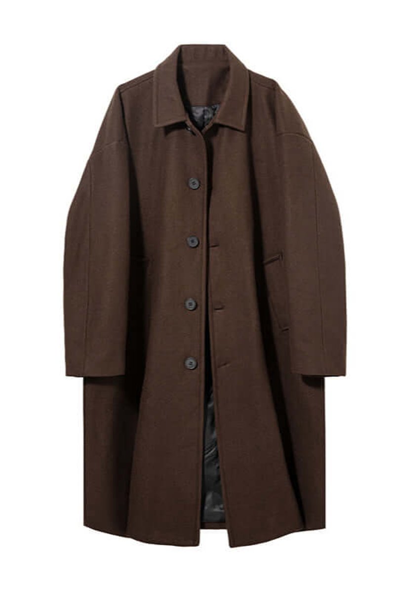 Men's Oversized Button-Up Longline Coat Mens Jacket