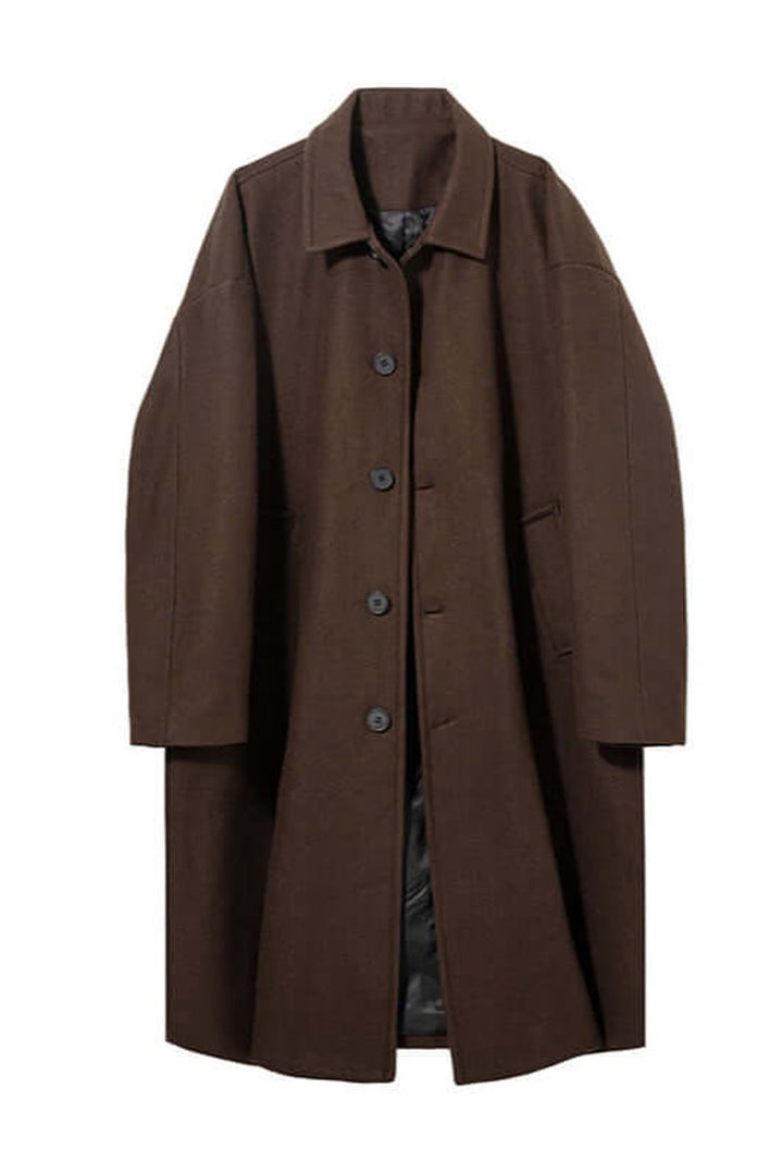 Men's Oversized Button-Up Longline Coat Mens Jacket