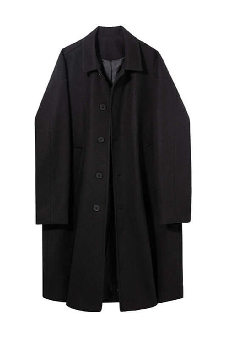 Men's Oversized Button-Up Longline Coat Mens Jacket