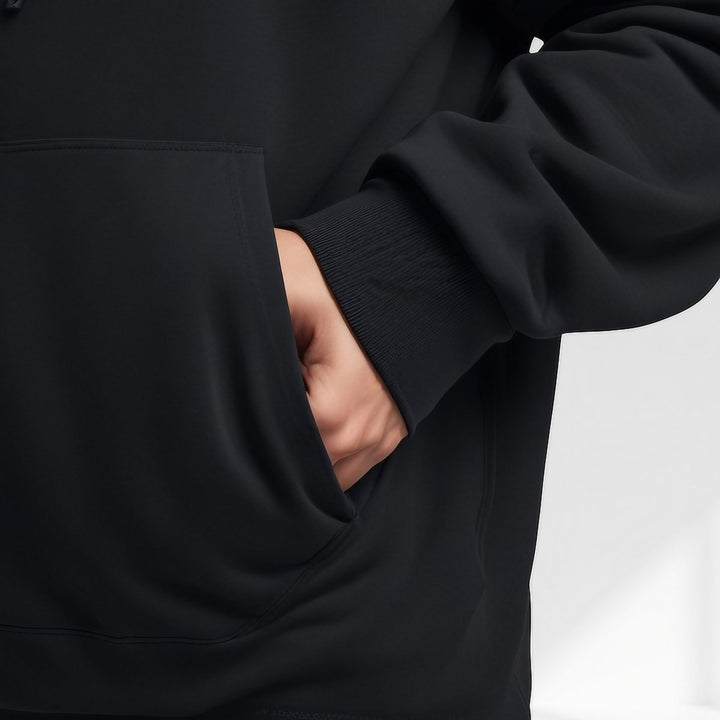 Mens Oversized Drop-Shoulder Fleece Pullover Hoodie Jumper