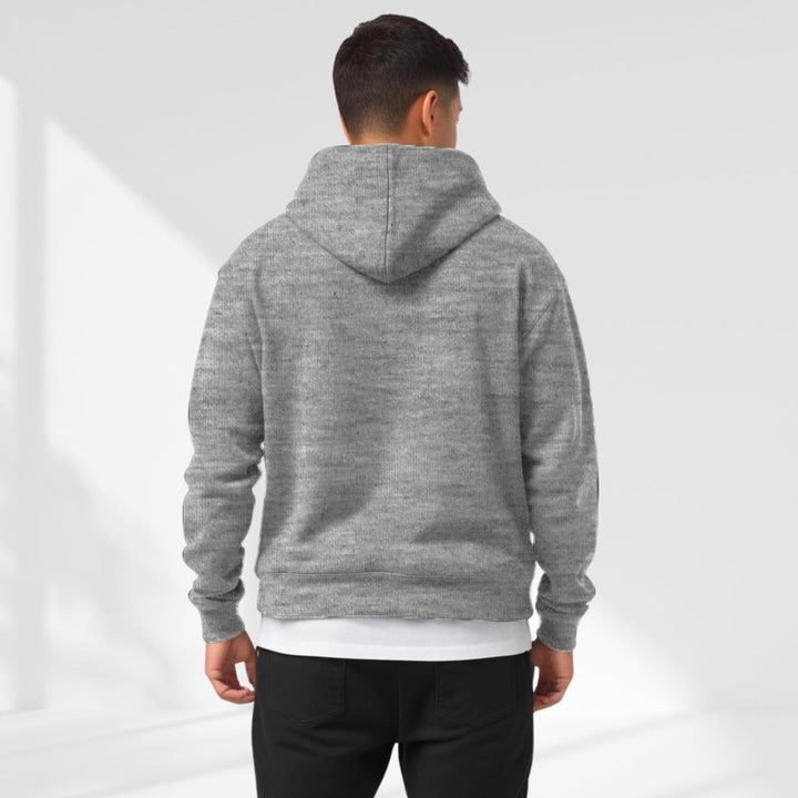 Mens Oversized Drop-Shoulder Fleece Pullover Hoodie Jumper