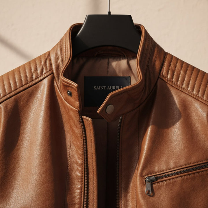 Men's Premium Leather Biker Jacket Tailored Fit Mens Jackets