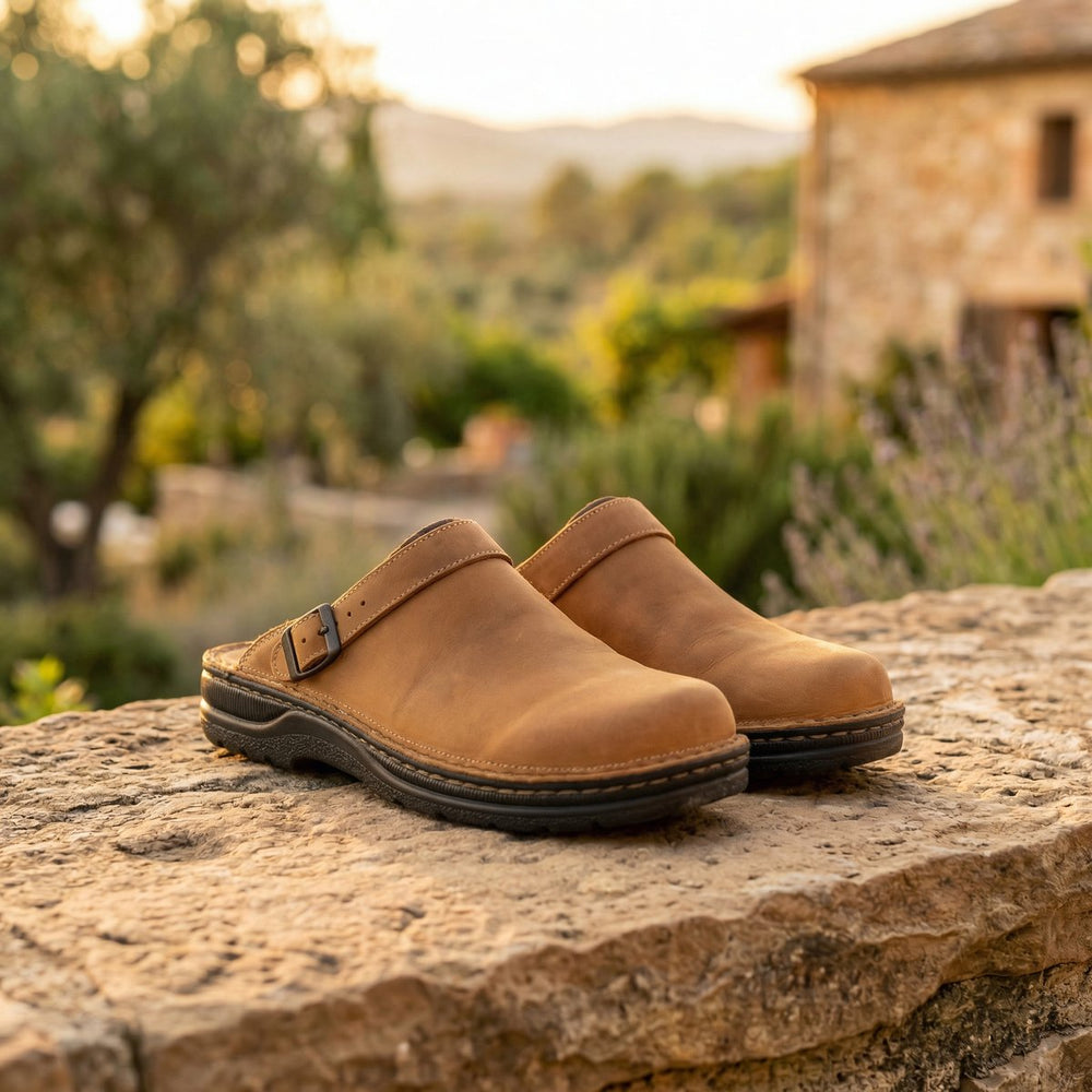 Men's Premium Leather Chelsea Boots Slip-On Clogs