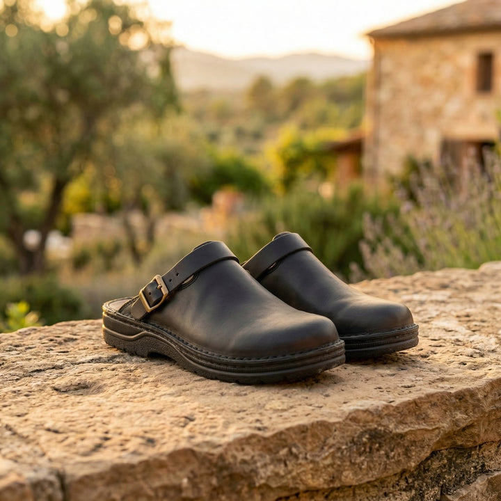 Men's Premium Leather Chelsea Boots Slip-On Clogs