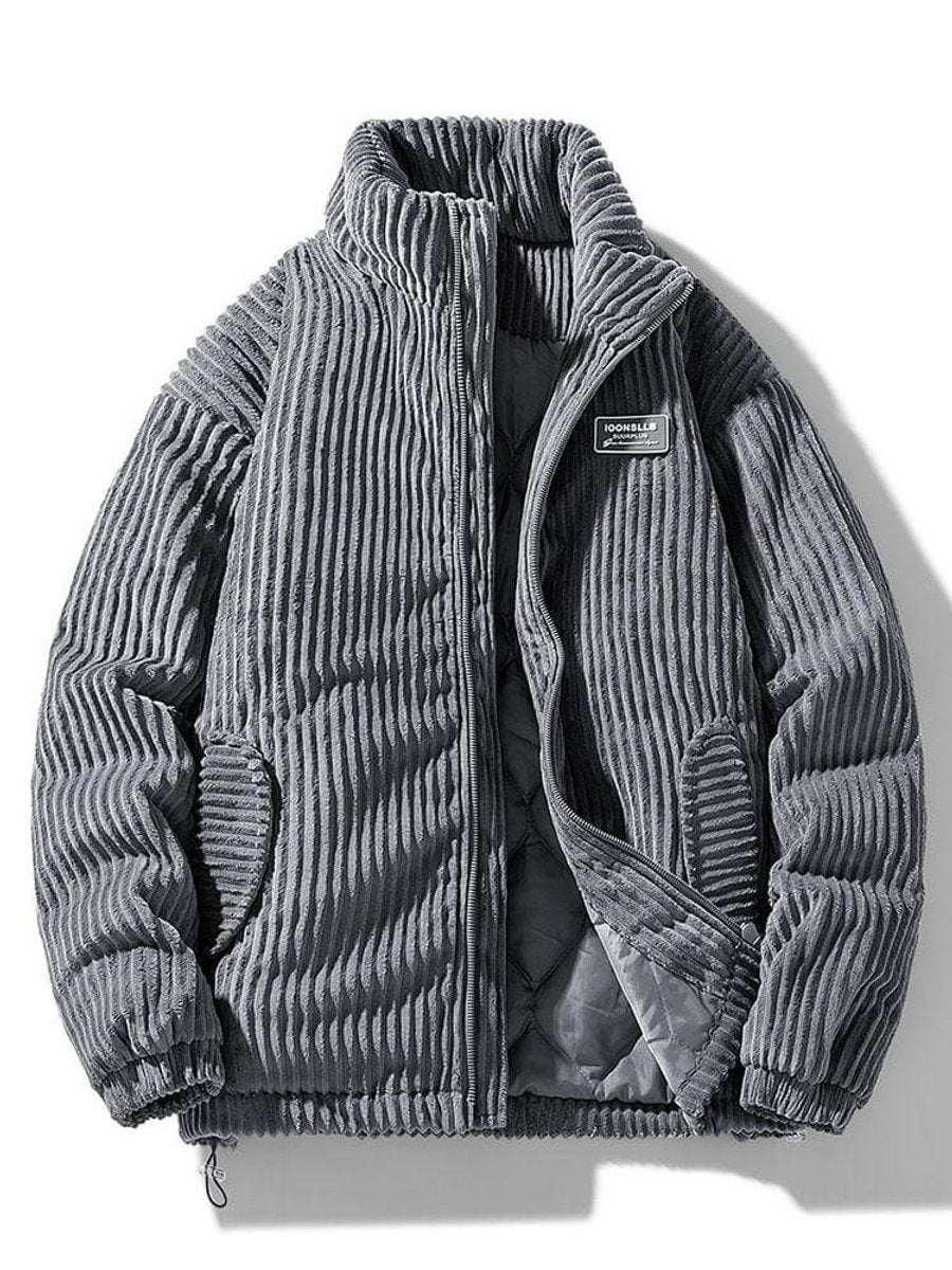 Men's Quilted Corduroy Full-Zip Puffer Jacket