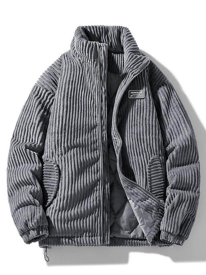 Men's Quilted Corduroy Full-Zip Puffer Jacket