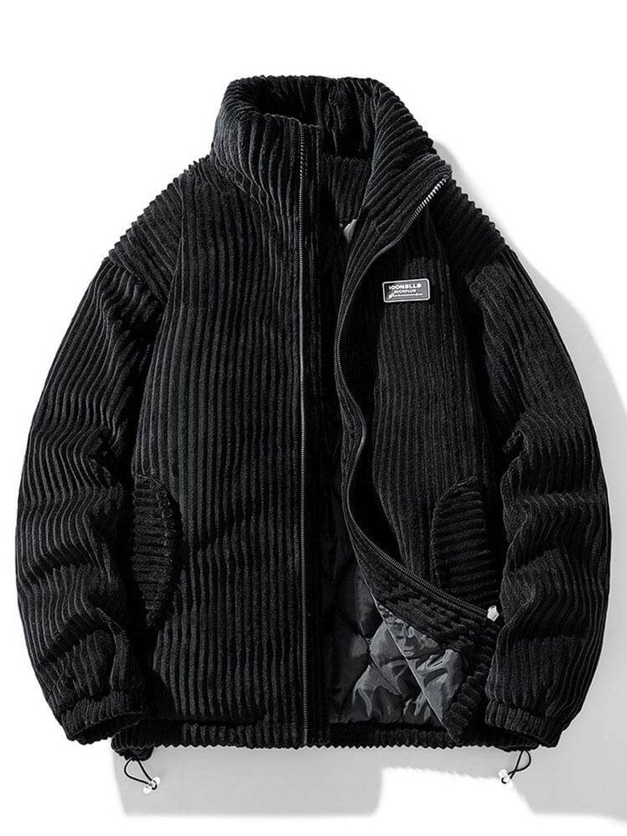 Men's Quilted Corduroy Full-Zip Puffer Jacket