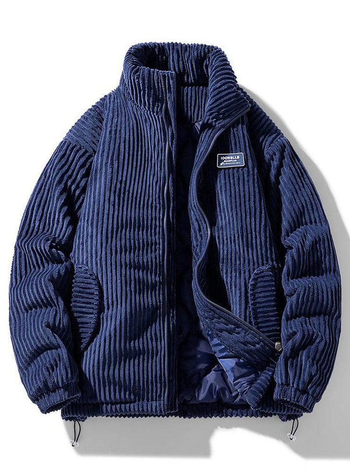 Men's Quilted Corduroy Full-Zip Puffer Jacket