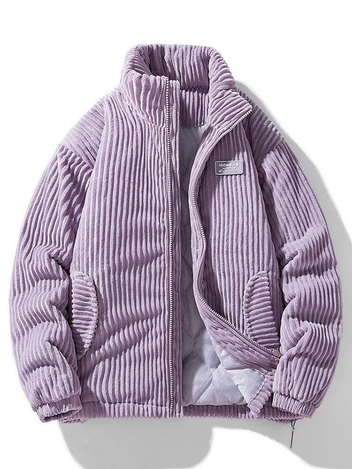 Men's Quilted Corduroy Full-Zip Puffer Jacket
