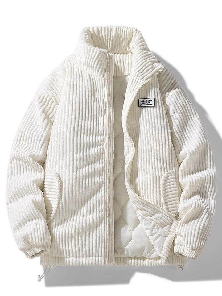 Men's Quilted Corduroy Full-Zip Puffer Jacket