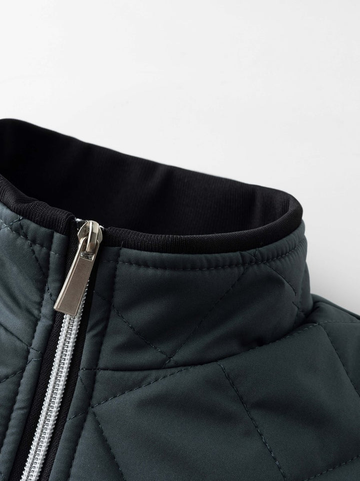 Men's Quilted Fleece-Lined Bomber Jacket Winter Coat