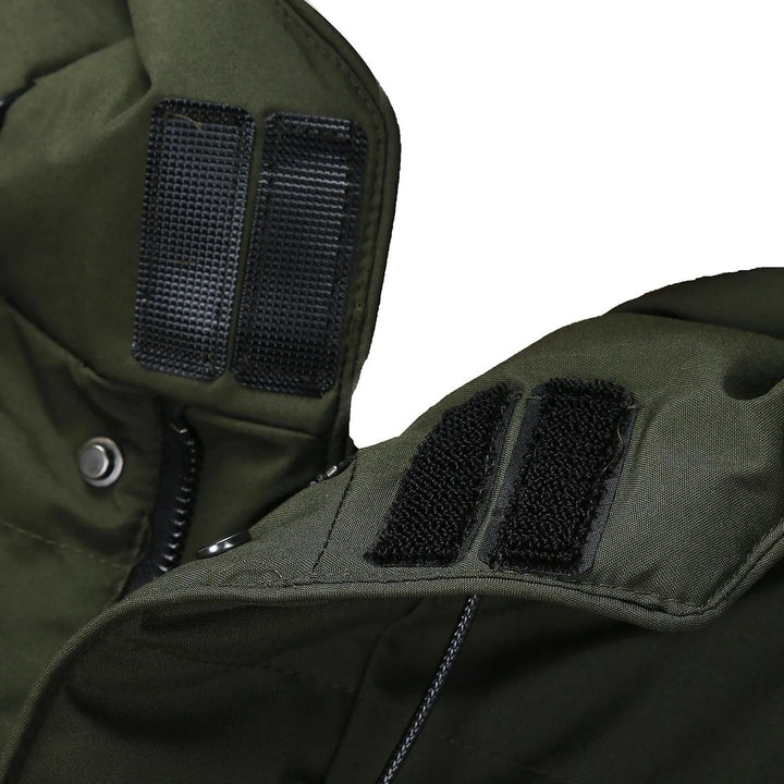 Mens Quilted Hooded Waterproof Puffer Coat Mid-Length Winter Jacket