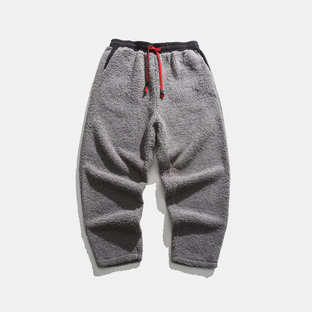 Men's Relaxed-Fit Sherpa Fleece Drawstring Jogger Trousers
