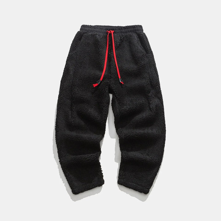 Men's Relaxed-Fit Sherpa Fleece Drawstring Jogger Trousers