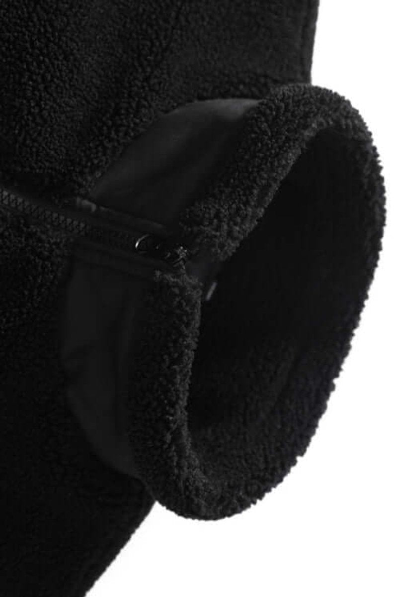 Men's Sherpa Fleece Zip-Up Jacket Bomber Coat High Collar