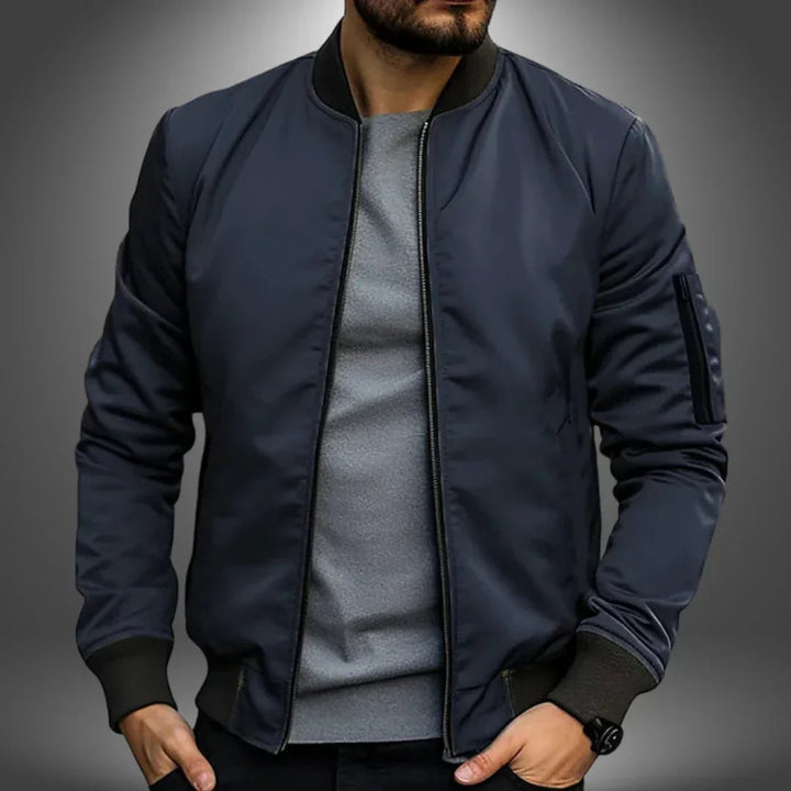Men's Slim-Fit Lightweight Bomber Jacket Windbreaker