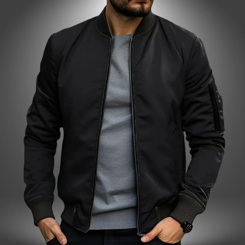 Men's Slim-Fit Lightweight Bomber Jacket Windbreaker