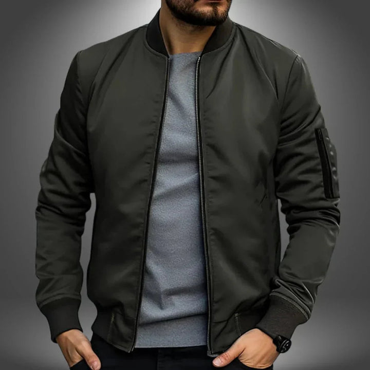Men's Slim-Fit Lightweight Bomber Jacket Windbreaker