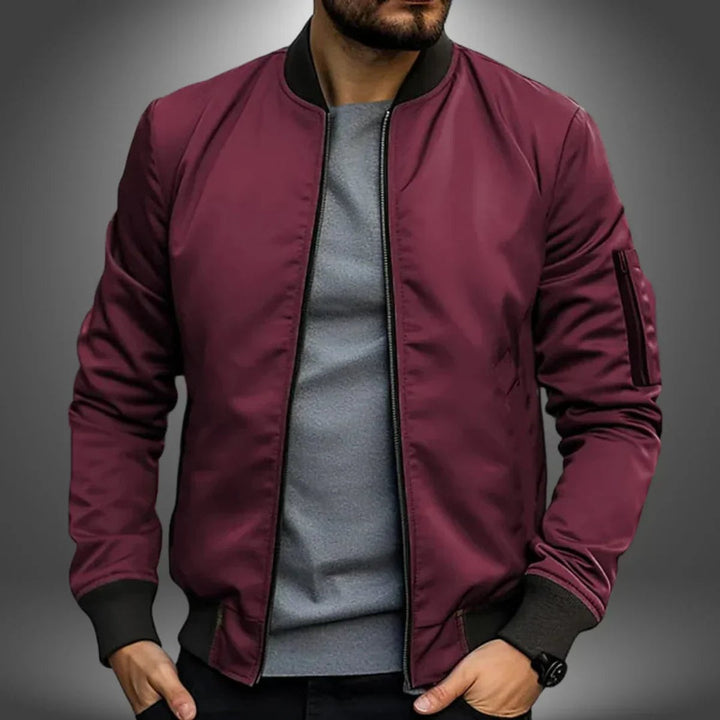 Men's Slim-Fit Lightweight Bomber Jacket Windbreaker
