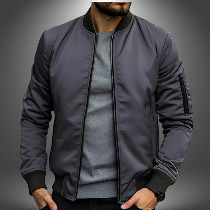 Men's Slim-Fit Lightweight Bomber Jacket Windbreaker