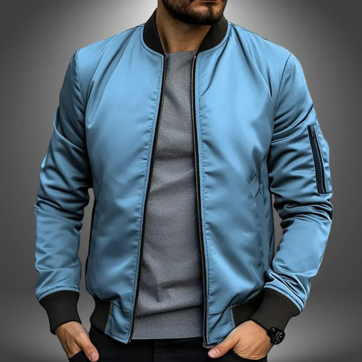 Men's Slim-Fit Lightweight Bomber Jacket Windbreaker