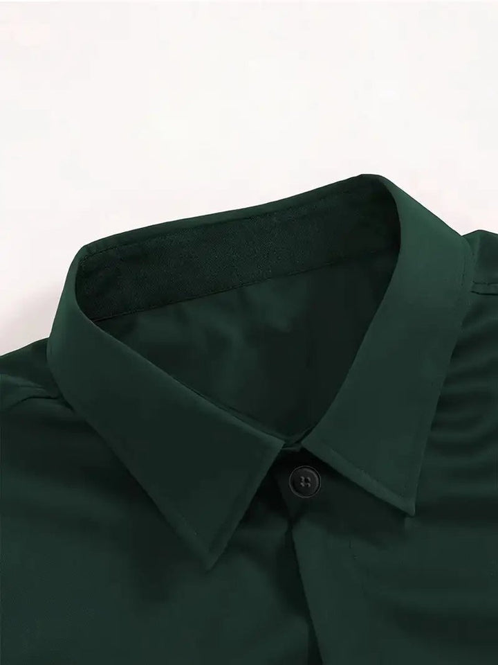 Mens Slim Fit Long Sleeve Button-Down Dress Shirt