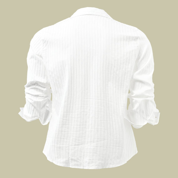 Men's Slim Fit Long-Sleeve Button-Down Ribbed Shirt