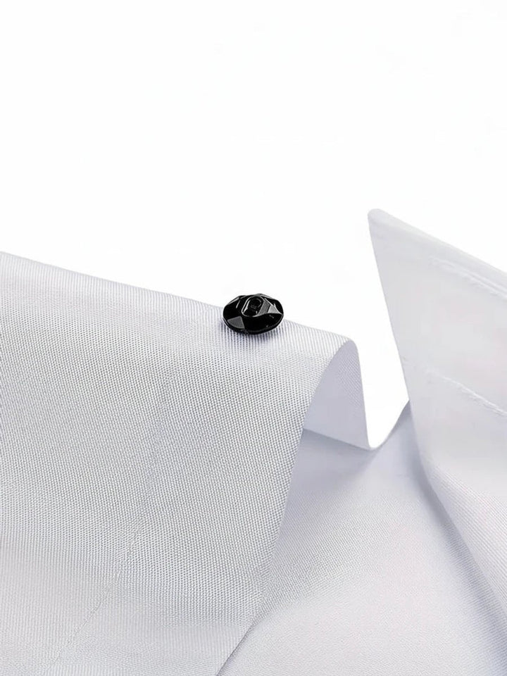 Men's Slim-Fit Long-Sleeve Formal Button-Down Shirt