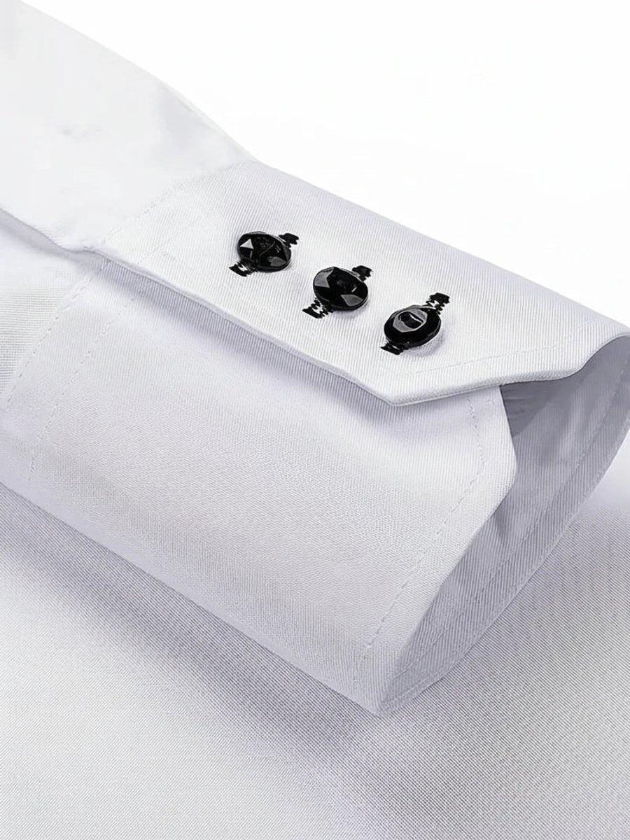 Men's Slim-Fit Long-Sleeve Formal Button-Down Shirt