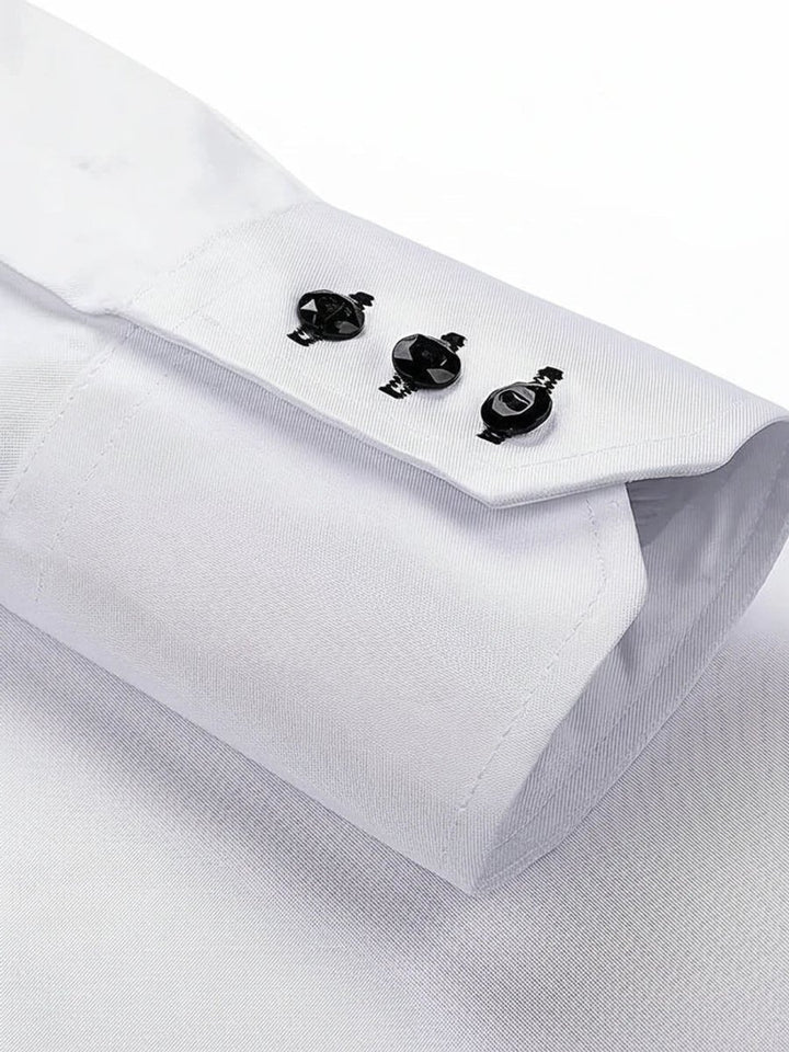 Men's Slim-Fit Long-Sleeve Formal Button-Down Shirt