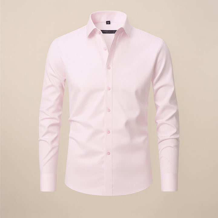 Men's Slim-Fit Long-Sleeve Shirt Classic Smart-Casual Button-Up