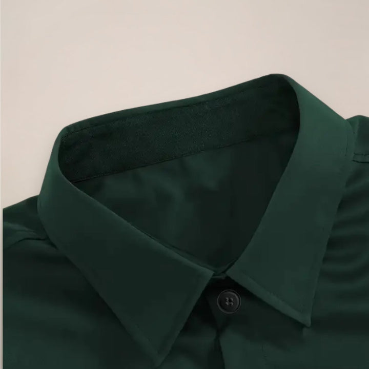 Men's Slim-Fit Long-Sleeve Smart Casual Shirt