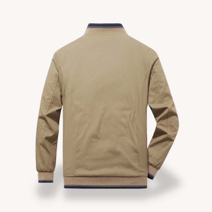 Men's Slim-Fit Reversible Bomber Jacket Lightweight Two-Tone