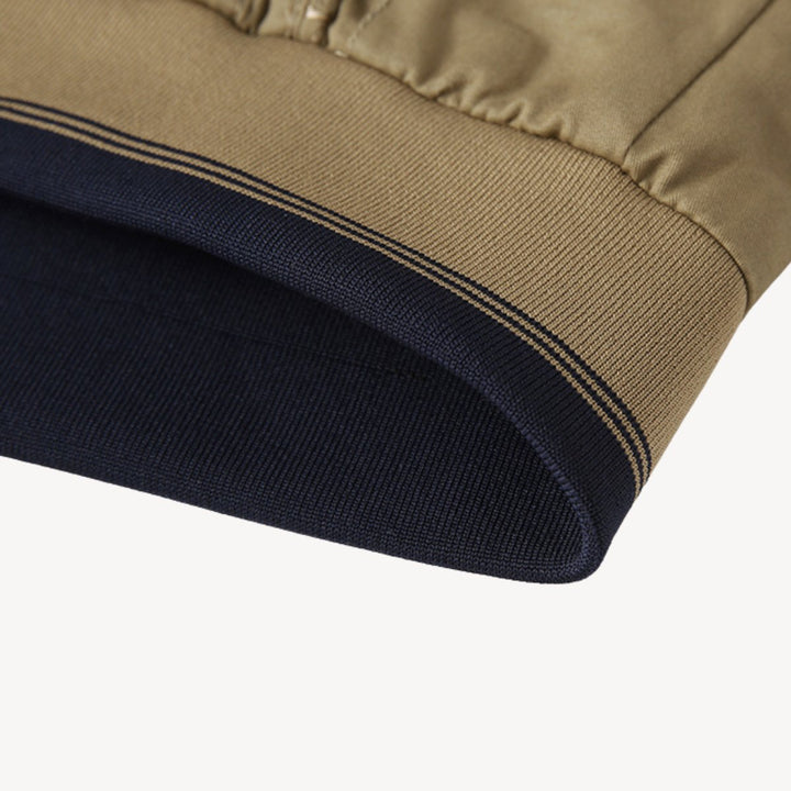 Men's Slim-Fit Reversible Bomber Jacket Lightweight Two-Tone