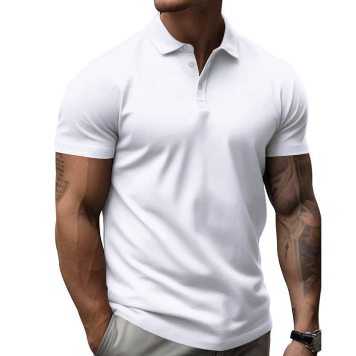 Mens Slim-Fit Short-Sleeve Henley Polo Shirt