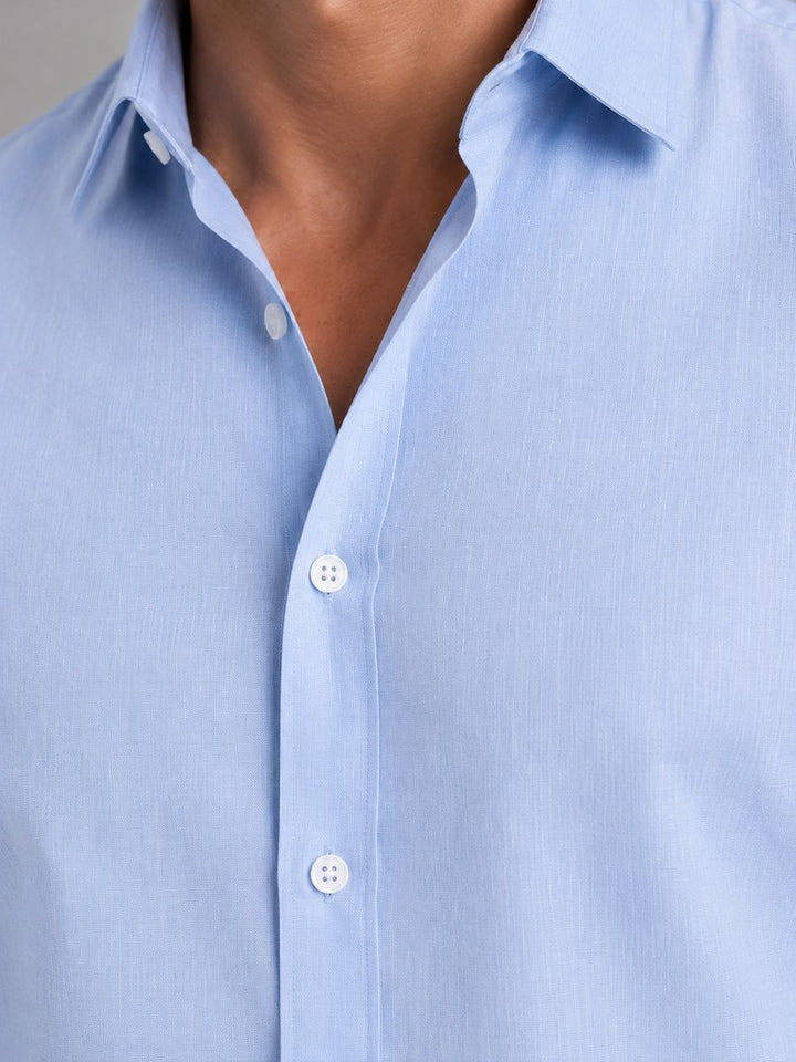 Men's Slim Fit Short Sleeve Shirt Smart Casual Summer