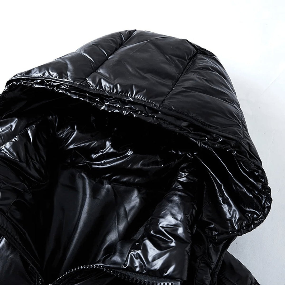 Men's Slim Fit Waterproof Jacket Hooded Puffer Coat