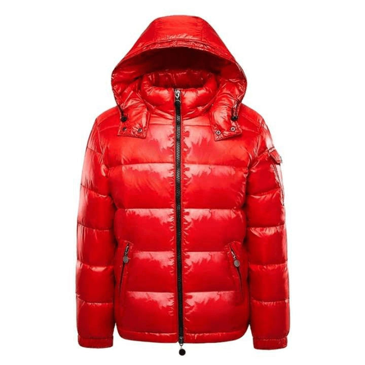 Men's Slim Fit Waterproof Jacket Hooded Puffer Coat