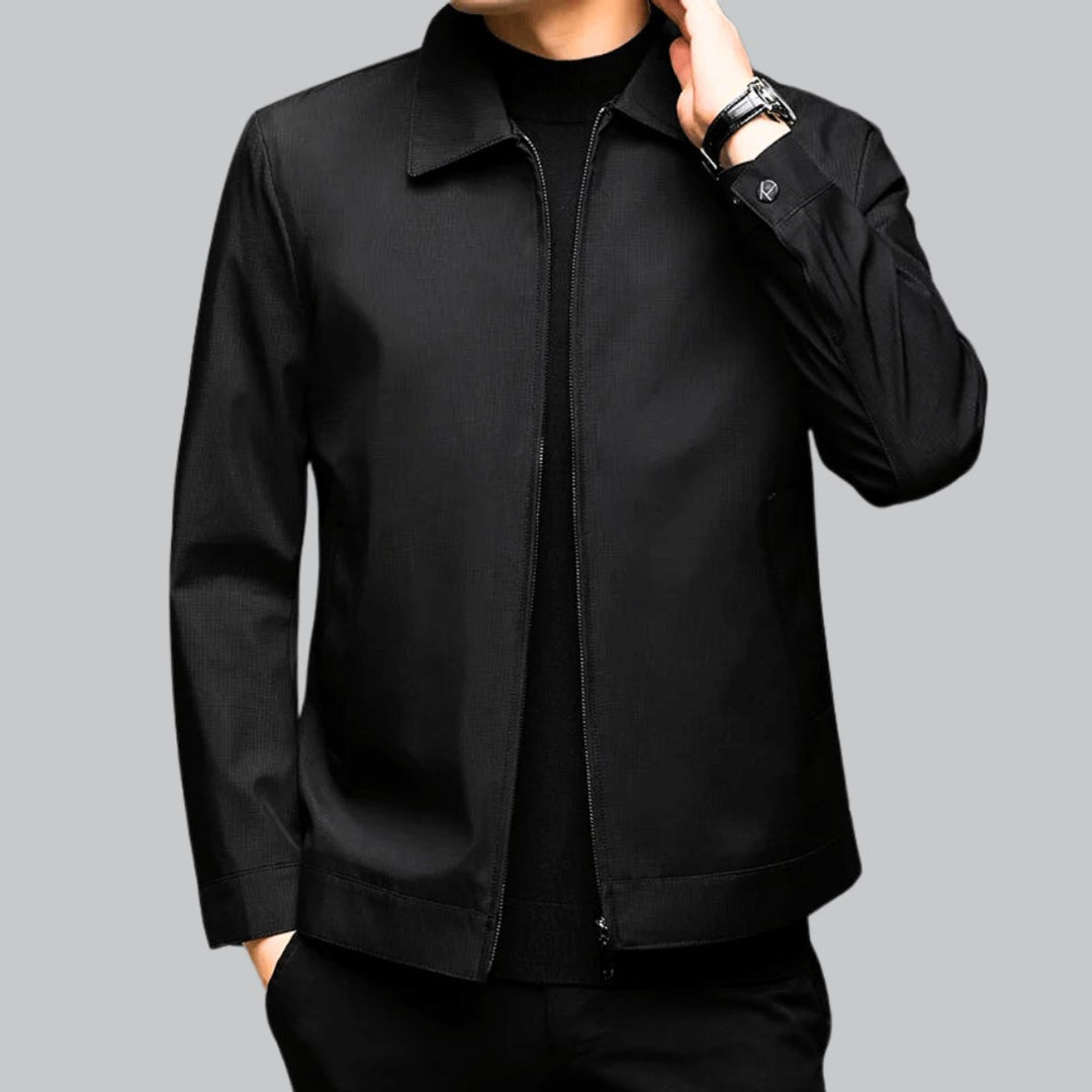 Men's Smart-Fit Zip-Up Bomber Jacket Tailored Autumn Coat