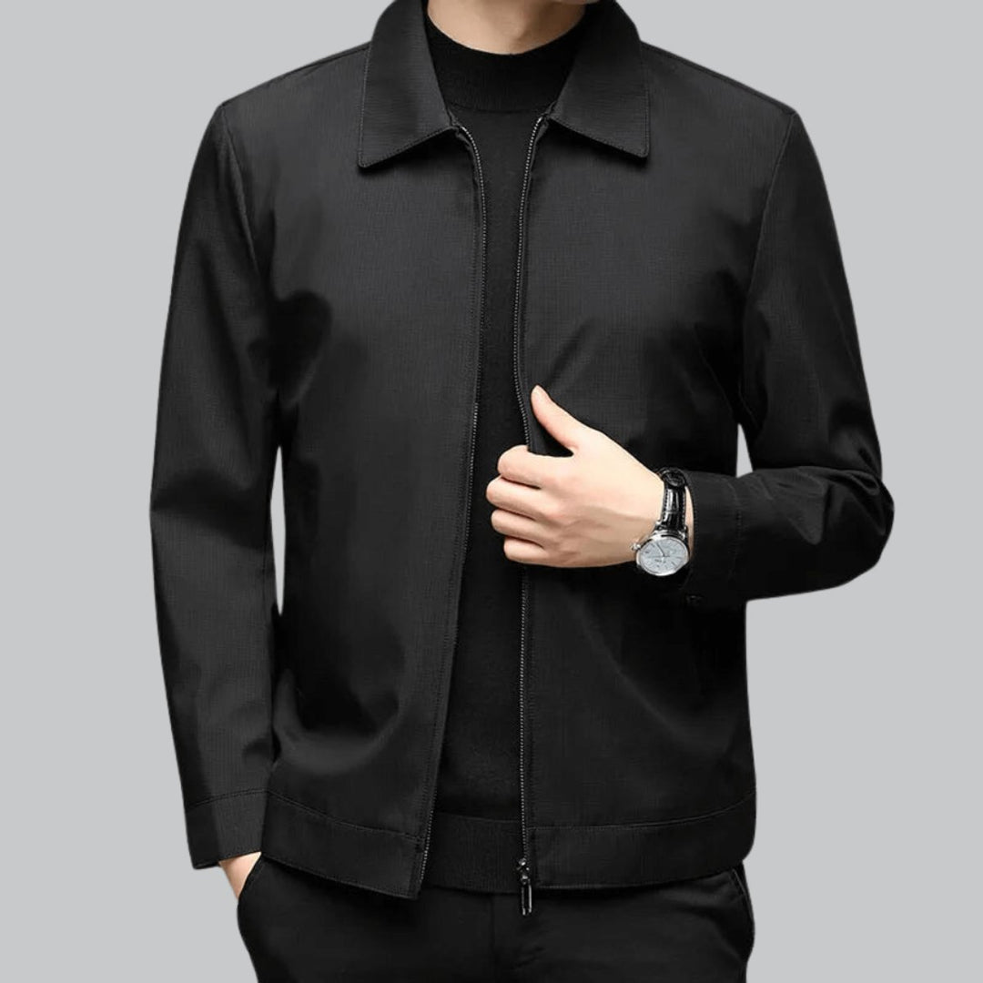 Men's Smart-Fit Zip-Up Bomber Jacket Tailored Autumn Coat