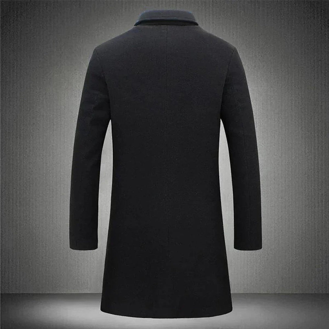 Men's Tailored Slim-Fit Longline Overcoat Mens Jacket