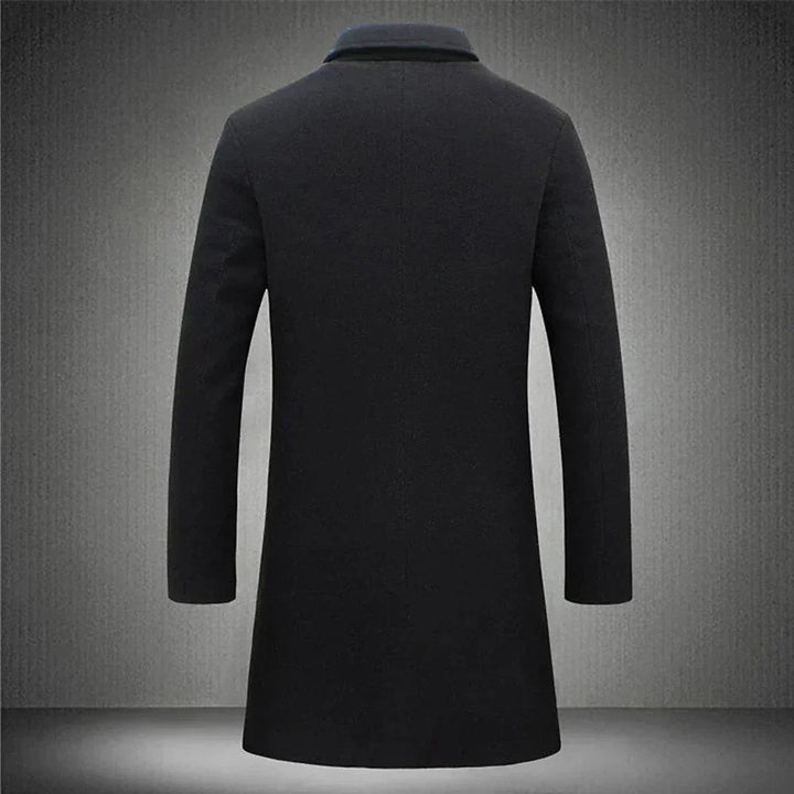 Men's Tailored Slim-Fit Longline Overcoat Mens Jacket