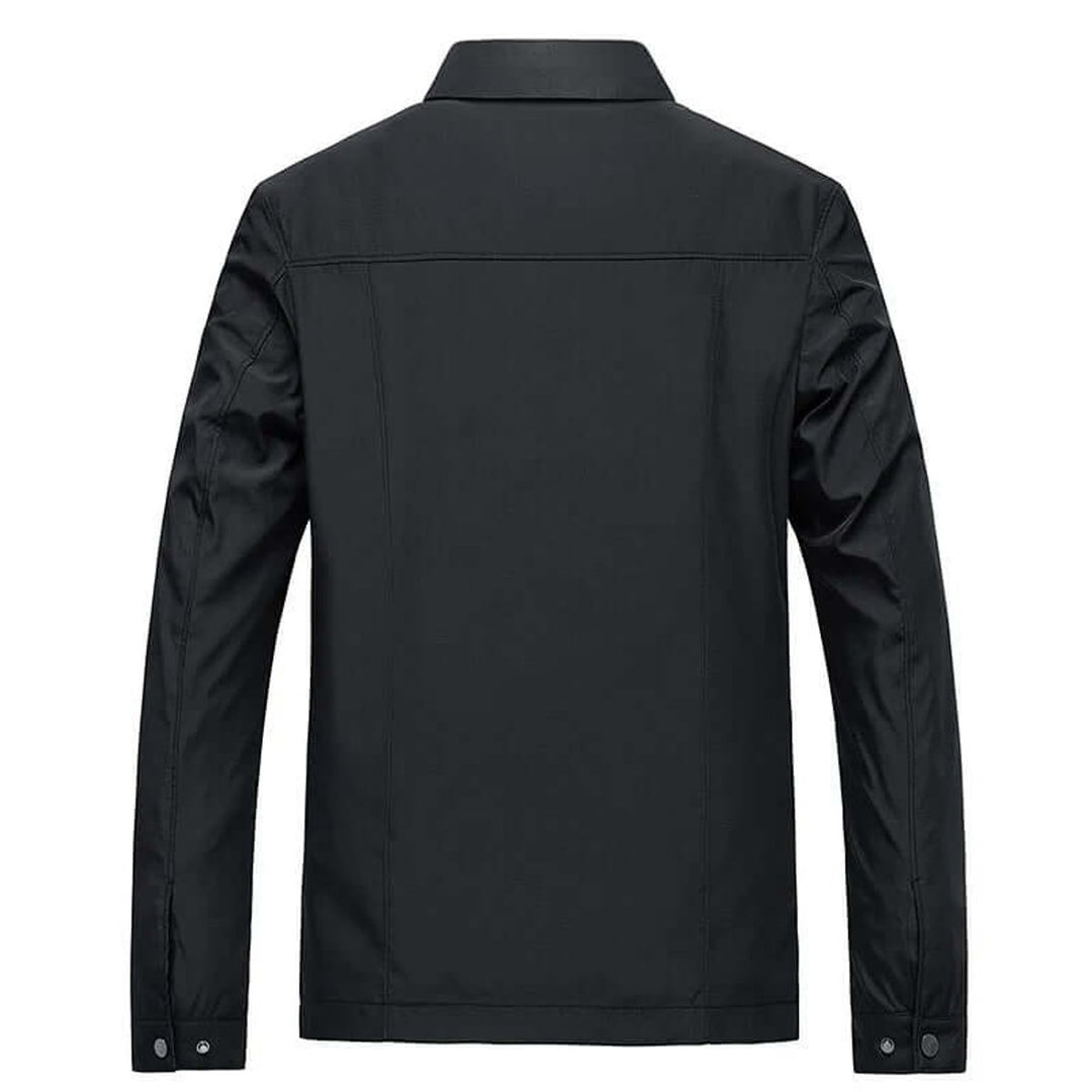 Men's Water-Resistant Zip-Up Bomber Jacket Gingham Lined