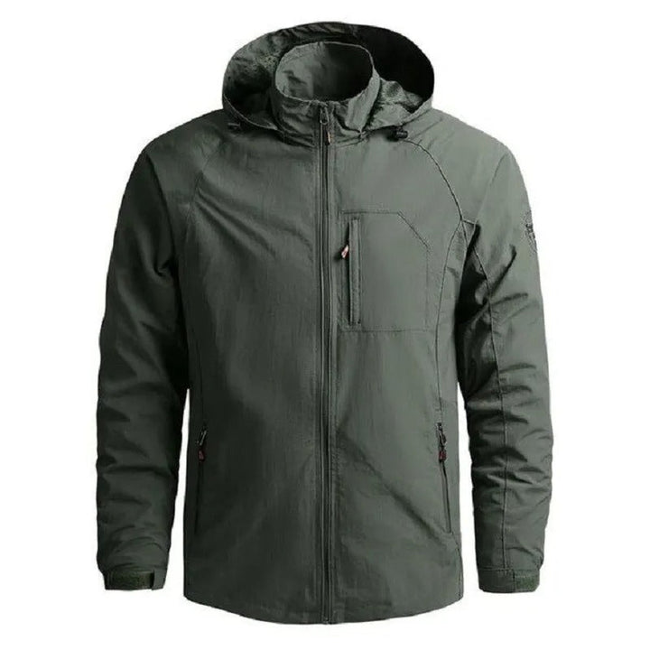 Men's Waterproof Bomber Jacket Lightweight Cargo Zip-Up Coat