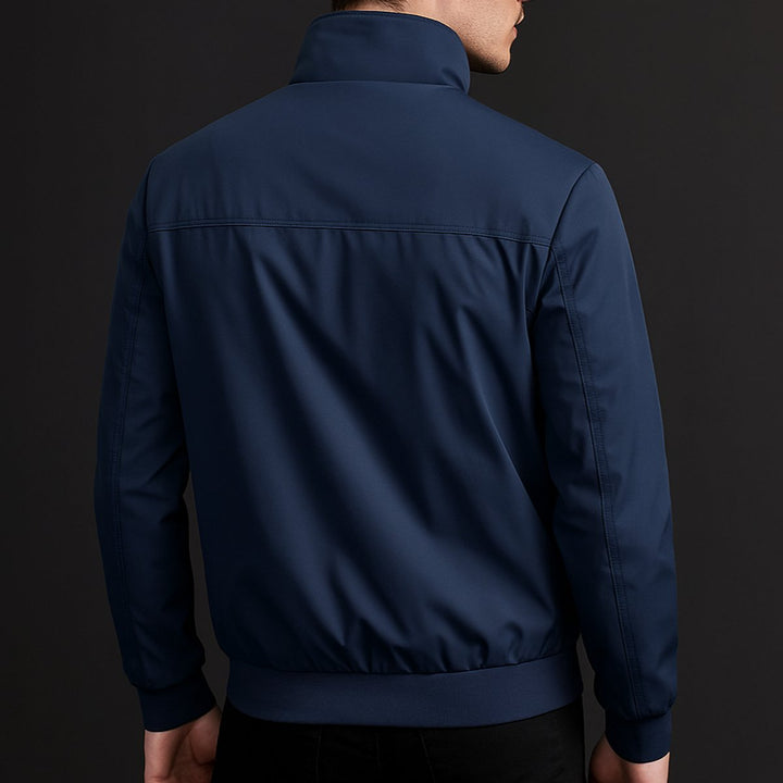 Men's Waterproof Bomber Jacket Zip-Up Wind-Resistant Coat