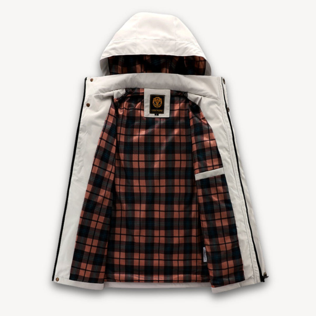 Men's Waterproof Hooded Multi-Pocket Insulated Jacket