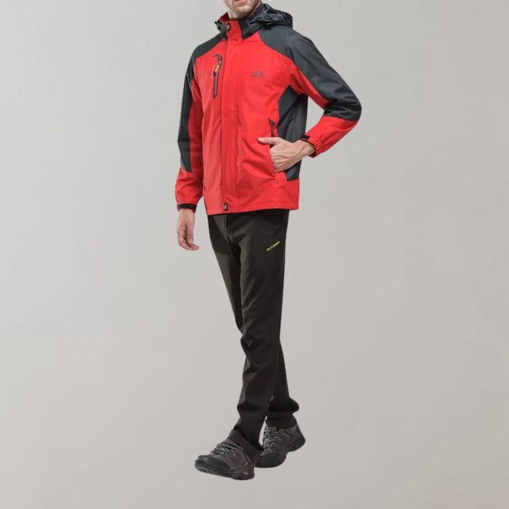 Men's Waterproof Hooded Outdoor Jacket Windproof All-Season Coat